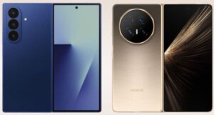 Samsung Galaxy Fold7 (trái) và Honor Magic V5 (phải)